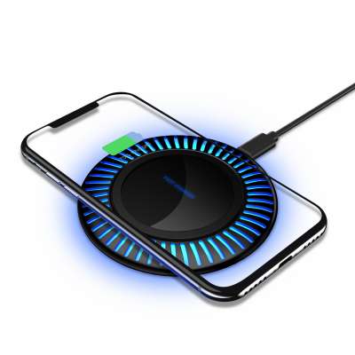 UFO Flying Saucer Design LED Light 15W Wireless Charging Pad Fast Qi Wireless Charger For iPhone iWatch AirPods